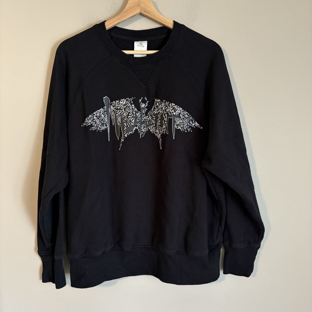 Disney Maleficent Sweatshirt Size L Sparkle Black